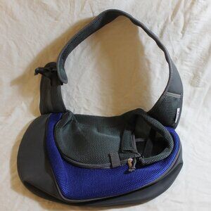 Fuloon Pet Carrier Sling Bag - Blue/Gray Mesh, Small Pet Travel Bag